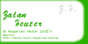 zalan heuter business card